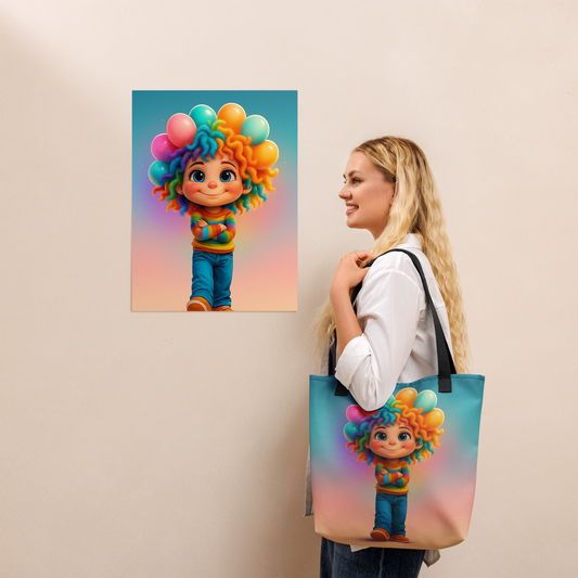 Rainbow Girl Tote - All-Over Print Edition