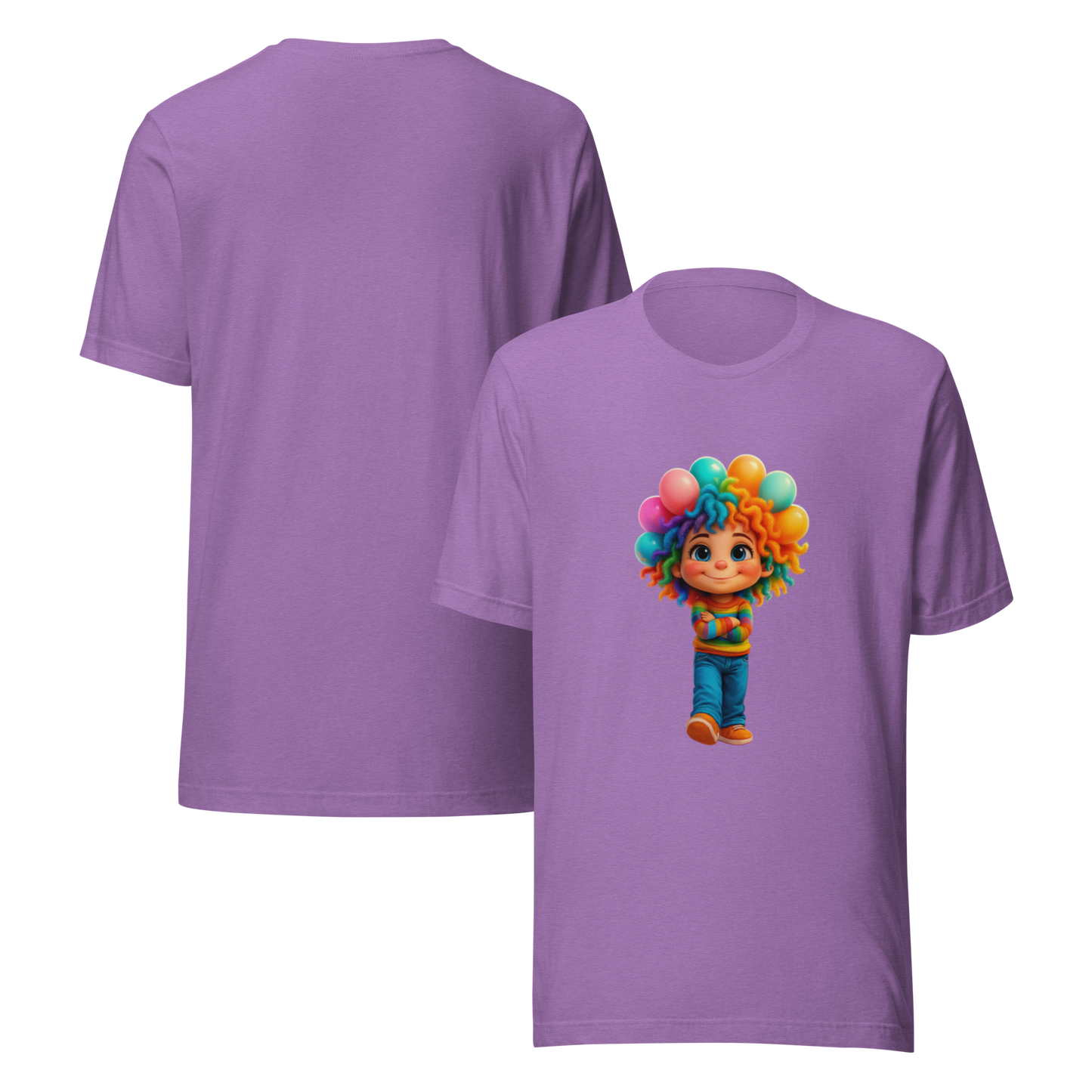 Rainbow Girl Statement Tee – Unisex Fit, Soft Stretch, Viral Vibes