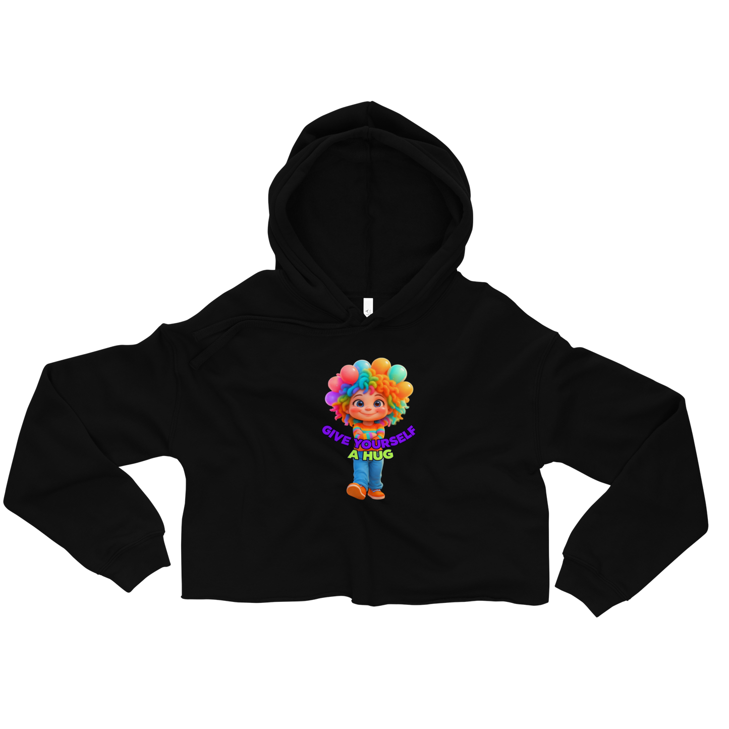 Rainbow Girl Crop Hoodie