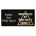 Holy Trinity Desk Mat Faith-Based Workspace Accessories | Protected by God Desk Pad
