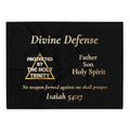 Protected By The Holy Trinity Throw Blanket | Faith-Inspired Home Comfort