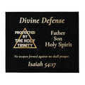 Protected By The Holy Trinity Throw Blanket | Faith-Inspired Home Comfort