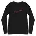 January Garnet Birthstone Long Sleeve Tee | Custom Zodiac & Birthdate Wrist Embroidery