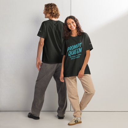 Prompt Queen Oversized Tee, Vintage Streetwear Fit, 100% Cotton