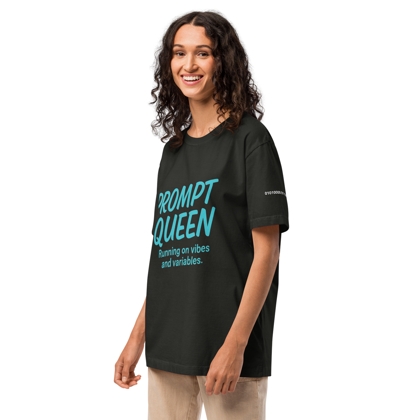 Prompt Queen Oversized Tee, Vintage Streetwear Fit, 100% Cotton