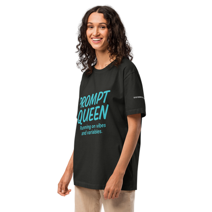 Prompt Queen Oversized Tee, Vintage Streetwear Fit, 100% Cotton