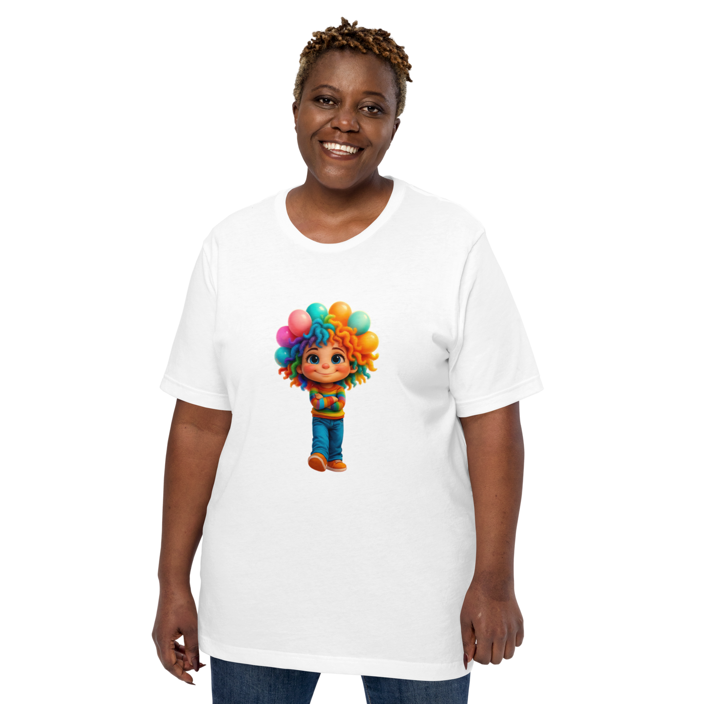 Rainbow Girl Statement Tee – Unisex Fit, Soft Stretch, Viral Vibes
